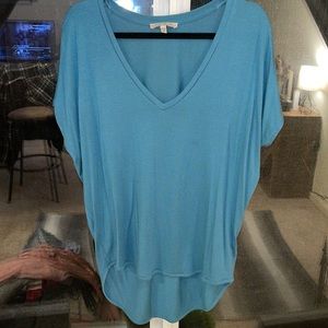 Express Short Sleeve V-Neck Top